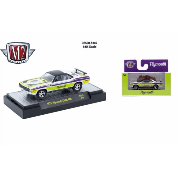 M2 Machines Autothentics Rel S142 1:64 1971 Plymouth Cuda 440