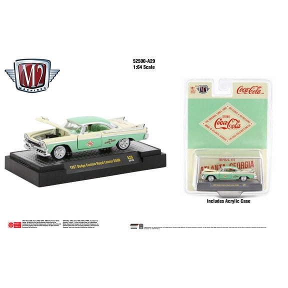 M2 Machines Coca-Cola Release A29 1957 Dodge Custom Royal Lancer D500