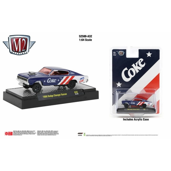 M2 Machines Coca-Cola Release A32 1966 Dodge Charger Gasser