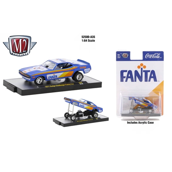 M2 Machines Coca-Cola Release A35 1971 Dodge Challenger Funny Car Fanta