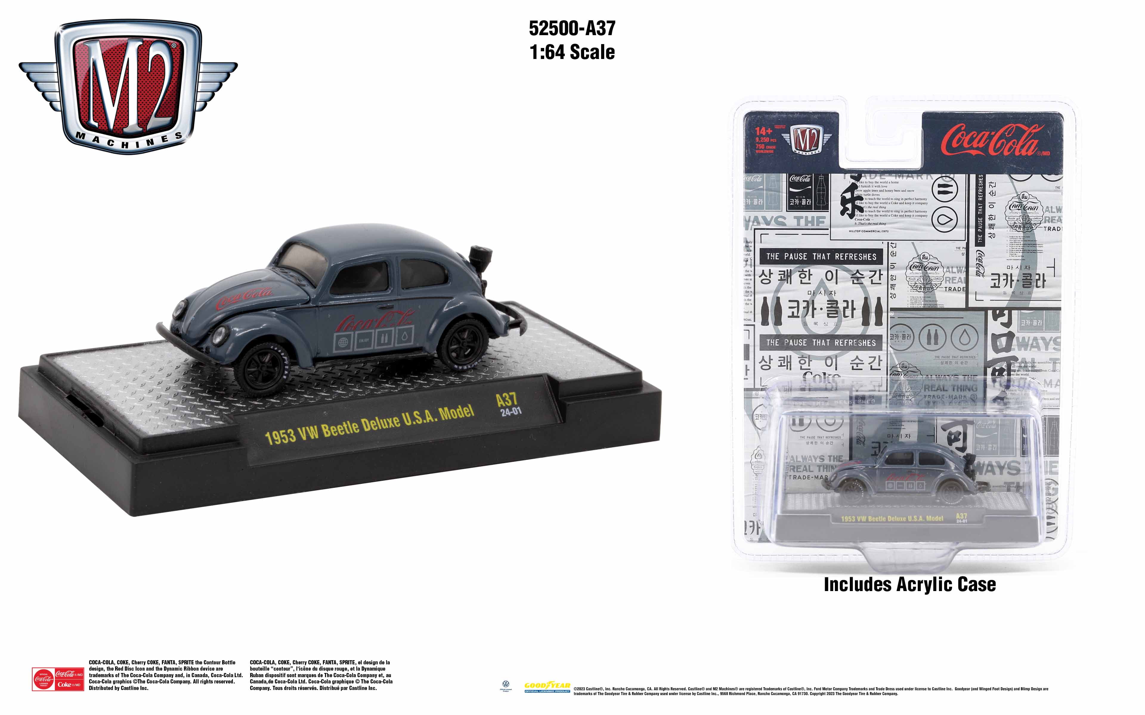 品質満点 Vw 1953 A37 Release Coca-Cola Machines M2 Beetle Usa Deluxe ミニカー