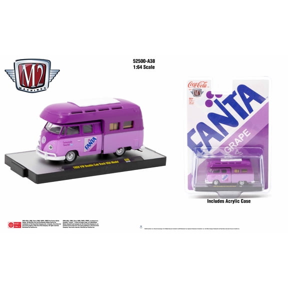 M2 Machines Coca-Cola Release A39 1959 Vw Double Cab Truck Usa Model
