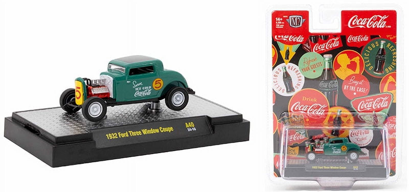 M2 Machines Coca-Cola Release A40 - ​​1932 Ford Three Window