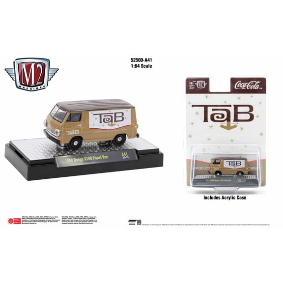 M2 Machines Coca-Cola Release A41 1964 Dodge A100 Panel Van Tab