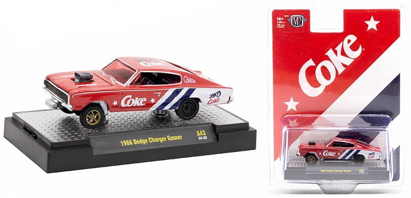 M2 Machines Coca-Cola Release A43 - 1966 Dodge Charger Gasser - Walmart.com