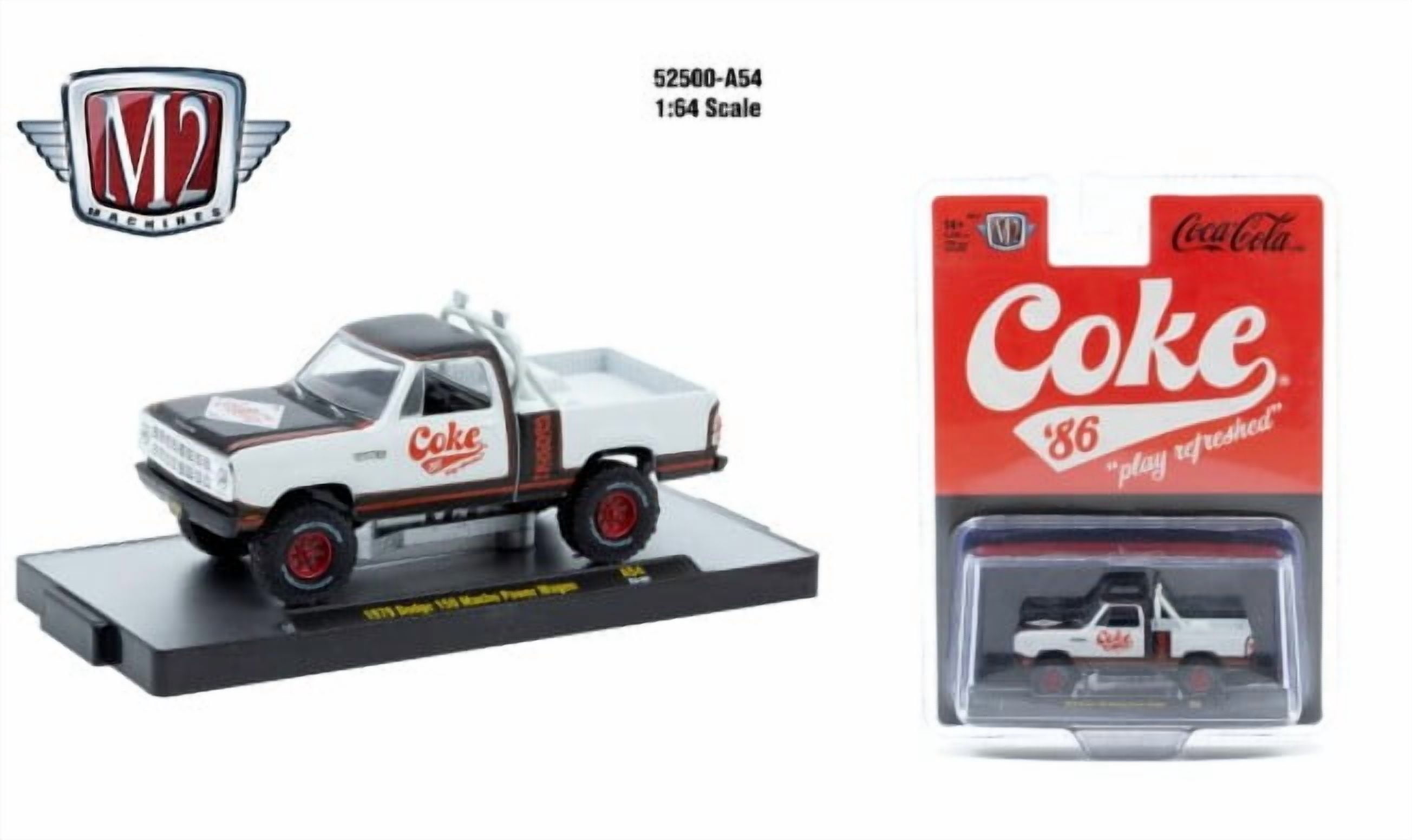 M2 1970 ダッジ・マッチョ・パワーワゴン・セット M2 Machines Coca-Cola Release A54 1970 Dodge 150 Macho Power Wagon