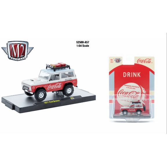 M2 Machines Coca-Cola Release A57 1971 Ford Bronco Coca Cola