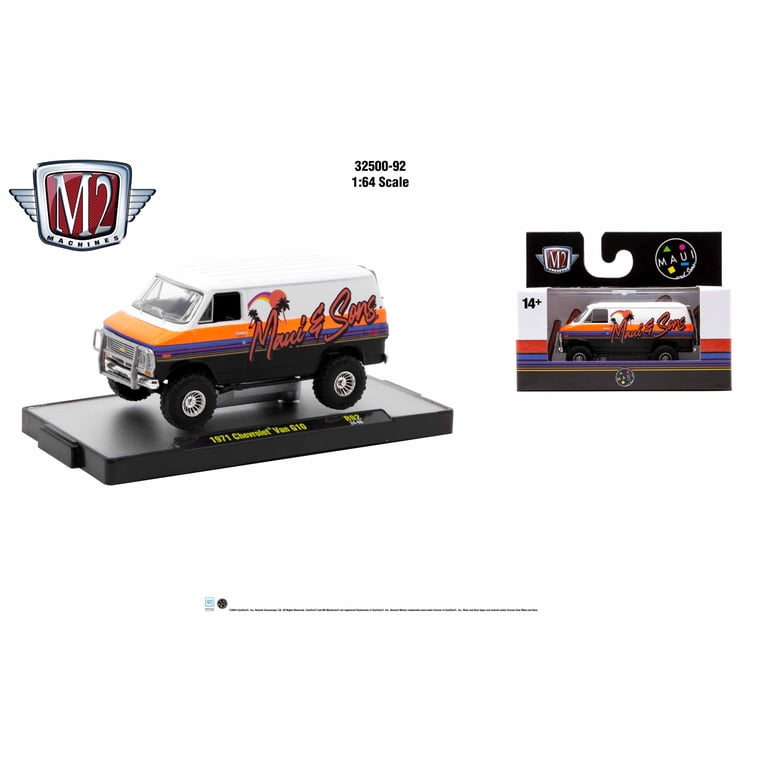 M2 Machines Detroit Muscle Rel 92 1:64 1971 Chevrolet Van G10