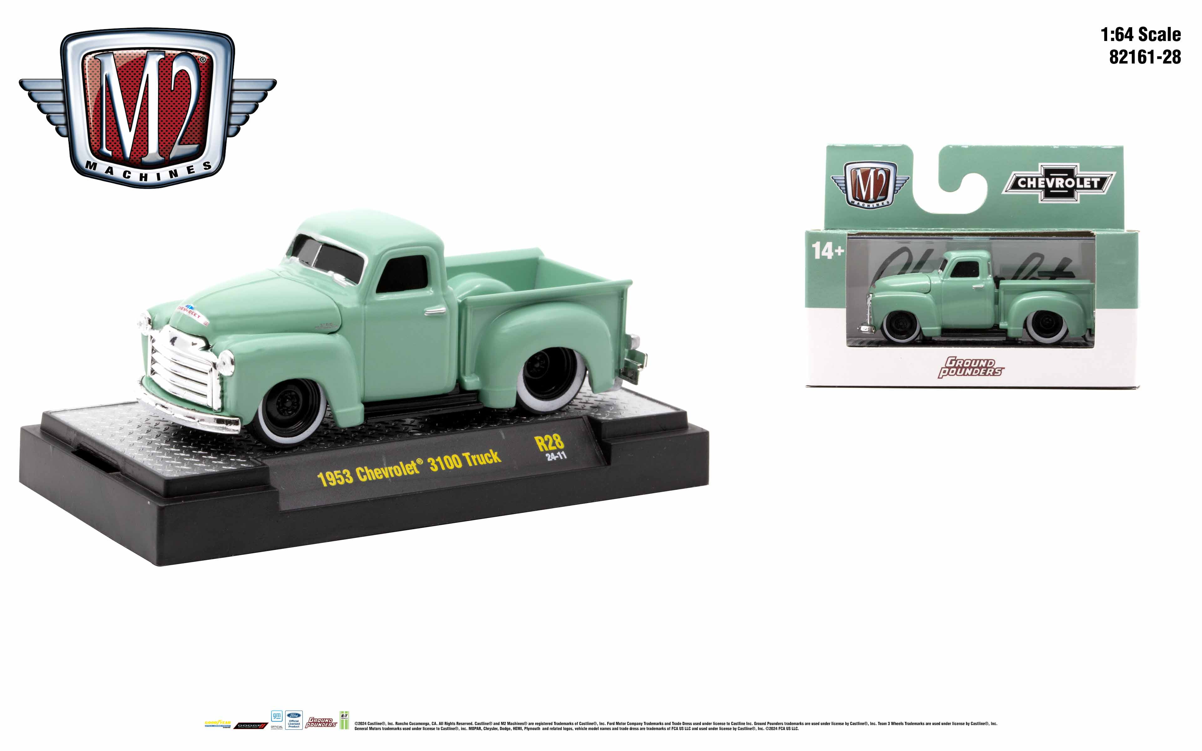 M2 Machines Ground Pounder R28 1953 Chevrolet 3100 Truck - Walmart.com