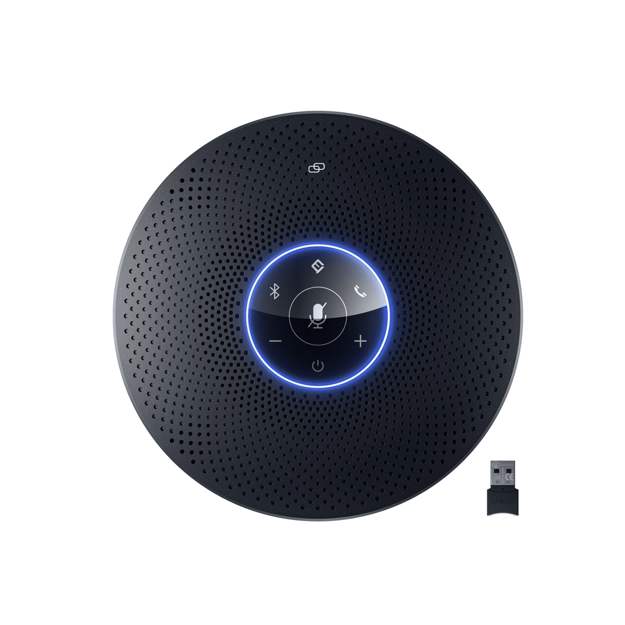 eMeet M2 Max Wired/Wireless Bluetooth Speakerphone - Black, Gray - 4 x Directional Microphone(s) - 45 mm Speaker(s)