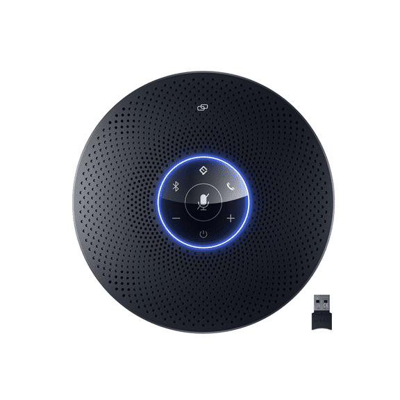 M2 Max Wired/Wireless Bluetooth Speakerphone - Black, Gray - 4 x Directional Microphone(s) - 45 mm Speaker(s)