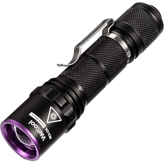 M2-OL UV Flashlight 365nm UV-A Black Light Ultraviolet LED, Professional Blacklight Fluorescent Portable Detector for Pet Urine Stains, Scorpions, Resin Curing