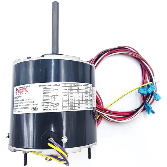 M2-R22601 CONDENSER MOTOR 208-230V 825RPM 1/3-1/6HP - EXACT FIT FOR ROTOM - REPLACEMENT PART BY NBK