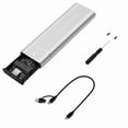 thumbnail image 1 of M2 SSD Case M.2 NVMe SSD Enclosure USB 3.1 Type C Gen2 10Gbps Tool Free M.2 NVMe NGFF Solid State Drive Box Silver,1 x M2 SSD Case 1 x Cable,Silver, 1 of 5