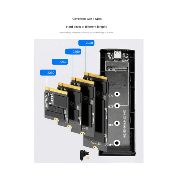 M2 SSD Case NGFF to USB 3.1 Gen 2 5Gbps SSD Enclosure for NGFF B Key/ (B+M) Key SSD Box M.2 Adapter