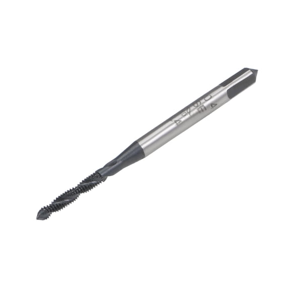 M2 x 0.4 Spiral Flute Thread Tap, Metric Machine Threading Tap HSS Nitriding Coated, Round Shank with Square End