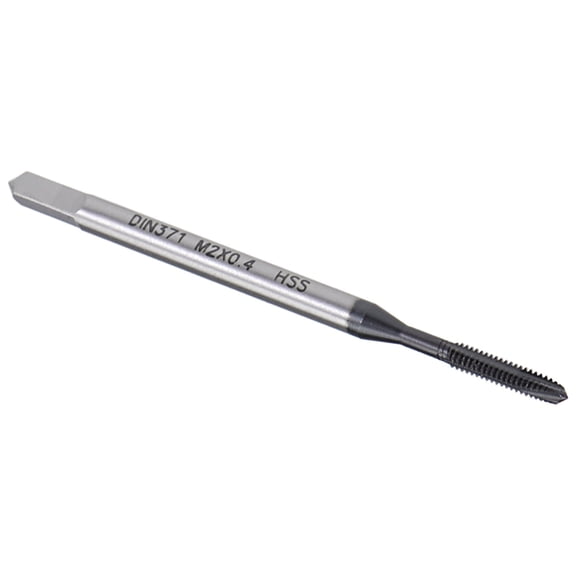 M2 x 0.4 Spiral Point Threading Tap H2 Tolerance High Speed Steel TICN Coated Round Shank with Square End DIN371/376
