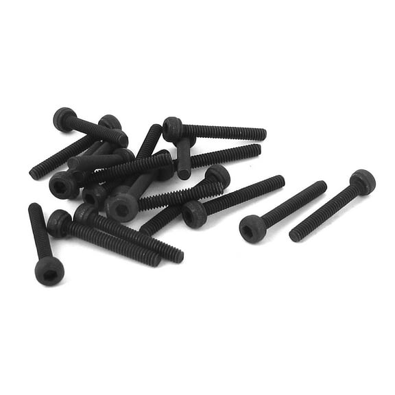 M2 x 14mm 12.9 Alloy Steel Machine Bolt Hex Socket Head Cap Screws Black 20pcs