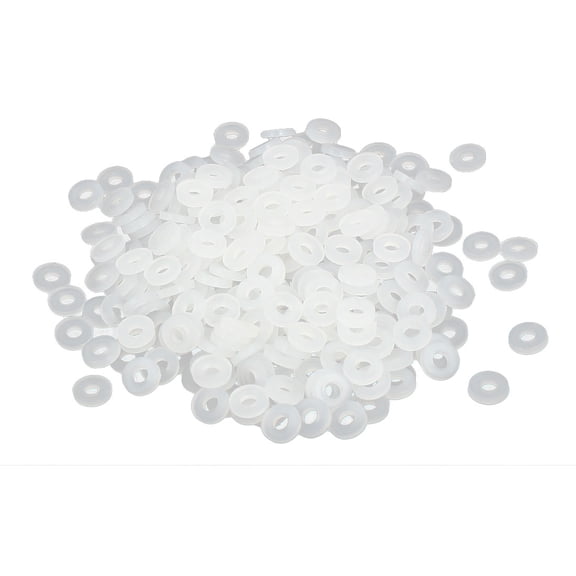 M2 x 5mm x 1mm Nylon Flat Insulating Washers Gaskets Spacers White 300PCS