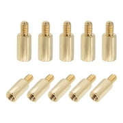 M2 x 6 mm + 3 mm Male to Female Hex Brass Spacer Standoff 10 Pcs