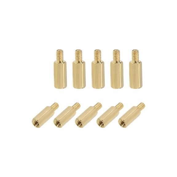 M2 x 7 mm + 3 mm Male to Female Hex Brass Spacer Standoff 20 Pcs