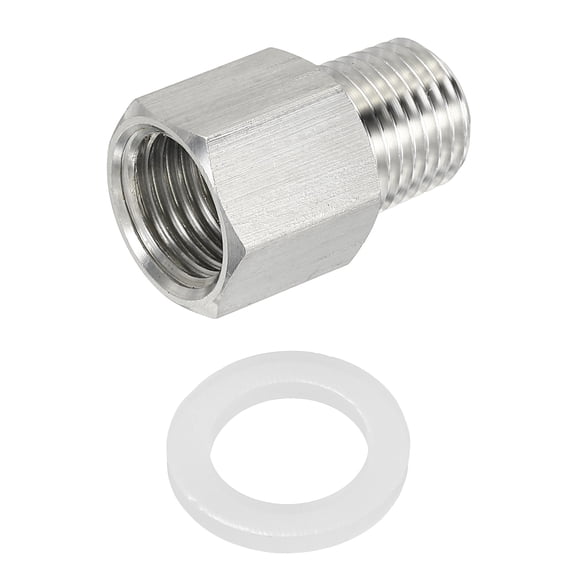 M20*1.5 Female to 1/2 NPT Male Adapter,1pcs Stainless Steel Fittings Connector Threaded Hex Pipe Fitting Adapter Sender Reducer Converter with Silicone Gasket for Hose Line