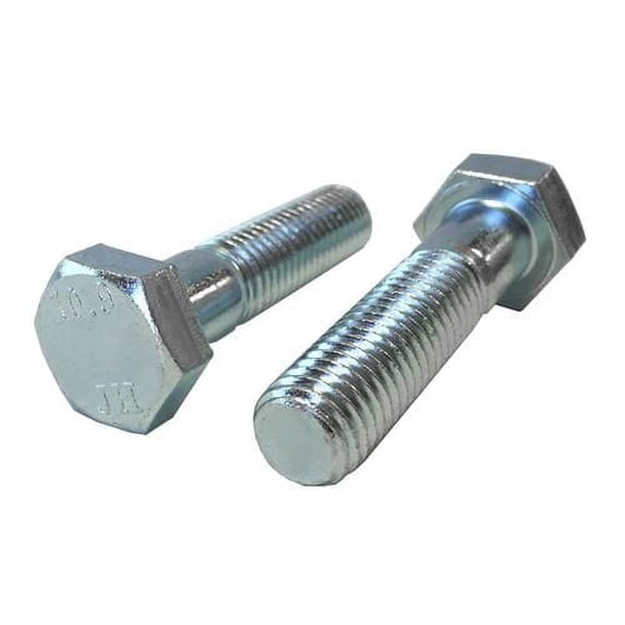 M20-2.5 x 240mm Hex Head Cap Screws, Steel Metric Class 10.9, Zinc Plating (Quantity: 25 pcs) - Coarse Thread Metric, Partially Threaded, 240mm Metric, Thread M20 Metric