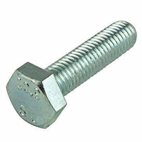 M20-2.5 x 45mm Hex Head Cap Screws, Steel Metric Class 8.8, Zinc Plating (Quantity: 25 pcs) - Coarse Thread Metric, Fully Threaded, 45mm Metric, Thread M20 Metric