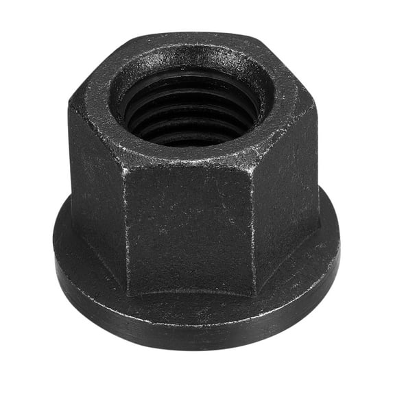 M20 Flange Hex Nut, 1 Pack Grade 8.8 Carbon Steel Black Oxide Finished Hex Flange Nut for Machinery