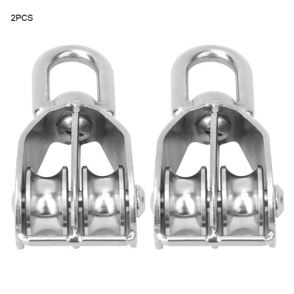 M20 Stainless Steel 304 Double Wheel Fixed Pulley Lifting Sheave