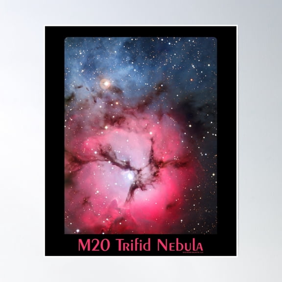 M20 The Trifid Nebula Astronomy Poster Wall Art, Modern Wall Decor, 16x24 UNFRAMED
