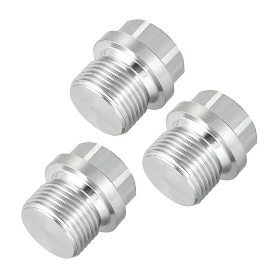 M20 x 1.5 Male Outer Hex Head Plug -304 Stainless Steel Solid Thread Corrosion Resistant Bung Plug Pipe Fitting 3Pcs, M20