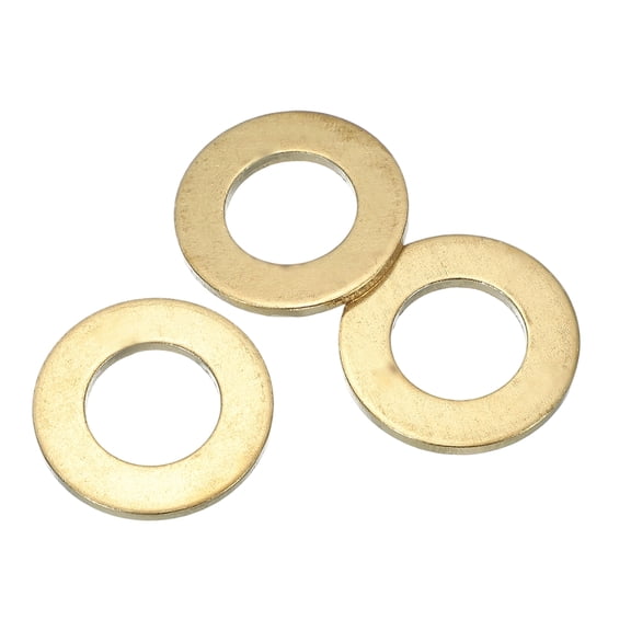 M20 x 37mm Brass Screw Washers Set, 3Pcs Bronze Flat Washers for Screws Bolts Factories Home Outdoor Projects (3mm Thick)