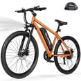 thumbnail image 1 of ESKUTE M200-750W Electric Bike for Adults,27.5” 21-Speed Mountain E-Bike with 750W Peak Brushless Motor, 19 MPH, 48V 10.4Ah Removable Battery, Step-Over Frame, NFC Unlock, Orange with Lock, UL2849, 1 of 7