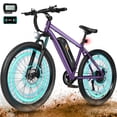 thumbnail image 1 of ESKUTE M200 Electric Bike for Adults, 21-Speed Gear 27.5" Mountain Ebike, 1200W Peak Brushless Motor 28MPH, 48V 10.4Ah Removable Battery, Step Over E-Bicycle, with NFC Unlock Purple, UL2849, 1 of 8