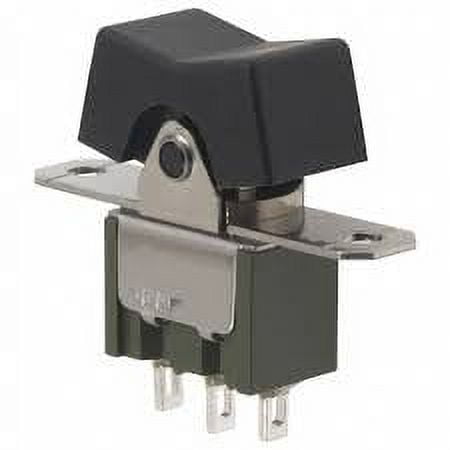 M2015TNW01-DA Rocker Switch SPDT ON-(ON), 6A 125VAC, Black Actuator (1 piece) - M2015TNW01-DA