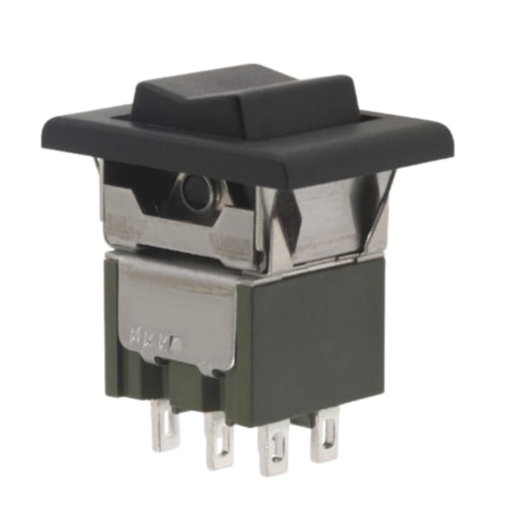 M2022TJW01-FA-1A Rocker Switch DPDT 6A (AC), 4A (DC) 125 V Panel Mount, Snap-In