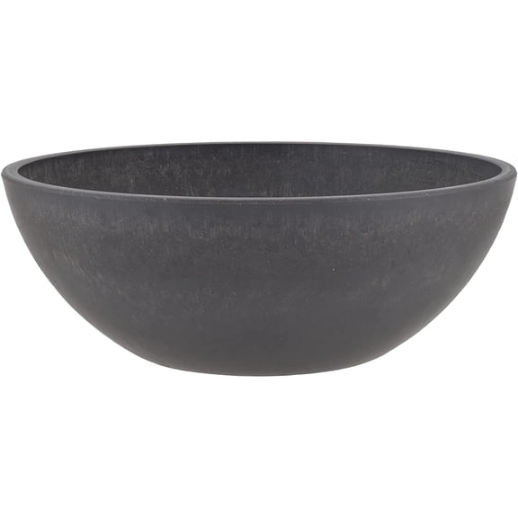 M20TC 8-inch Plastic/Stone/Wood Composite Low Bowl Planter – No Drainage Hole (Drillable), Shallow Indoor/Outer Pot for Succulents, Bonsai, Fairy Gardens, Herbs, Terra Cotta Color