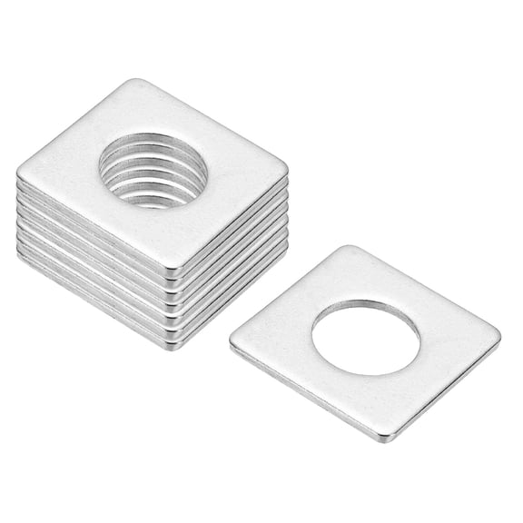 M20x40x3mm Square Washers, 8pcs Square Plate Washers Square Strut Washer Bearing Plate 304 Stainless Steel Flat Pad Spacer Hardware Fastener Nut Bolt Gasket