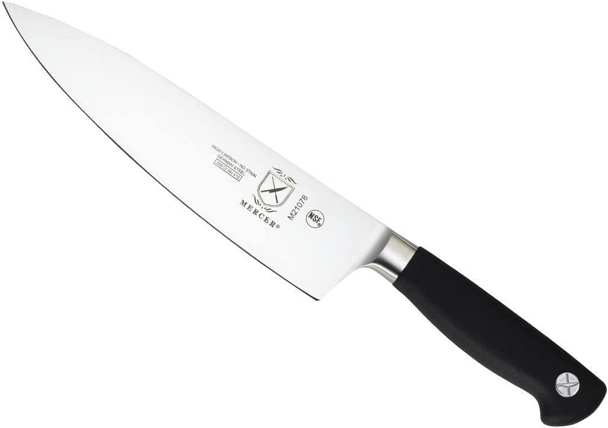 M21078 Genesis 8-Inch Short Bolster Chef's Knife,Black