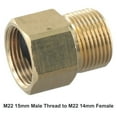 M22 15mm Male Thread To M22 14mm Female Metric Adapter Pressure Washer