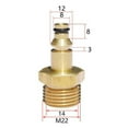 thumbnail image 1 of M22 Adapter High Pressure Washer Hose Pipe - Quick Connector Convert Tool (2), 1 of 5