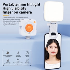 M22 RGB 5W Video Light,Portable LED Camera Lights 360° Full Color Photography Lighting w 3 Cold Shoe, 2000mAh Rechargeable On-Camera Video Light Panel 3000K - 9000K for YouTube, Vlogging