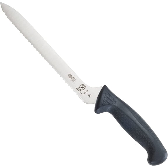 M22408 Millennia Black Handle, 8-Inch Offset Wavy Edge, Bread Knife