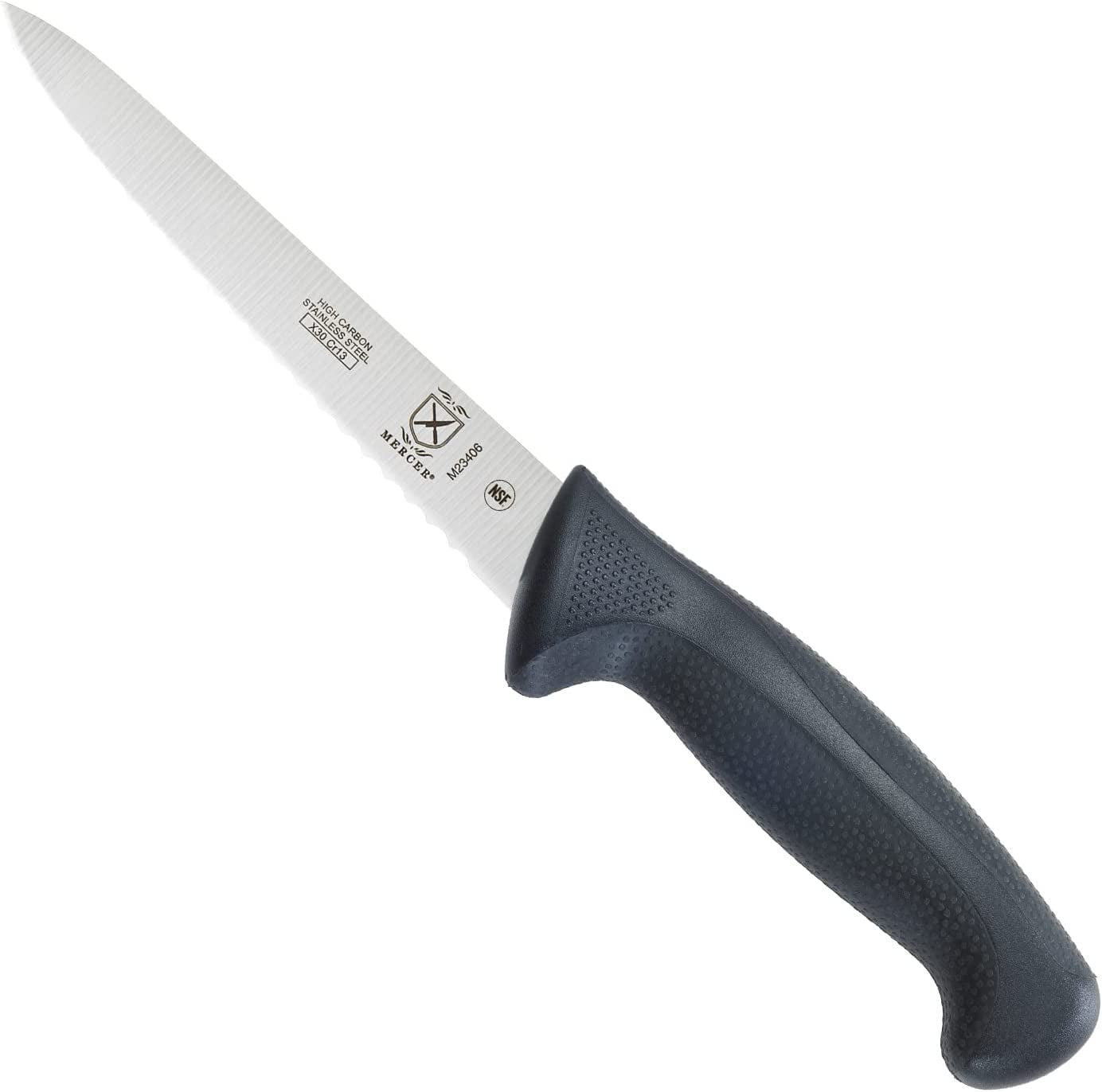 M23406 Millennia Black Handle, 6-Inch Wavy Edge, Utility Knife