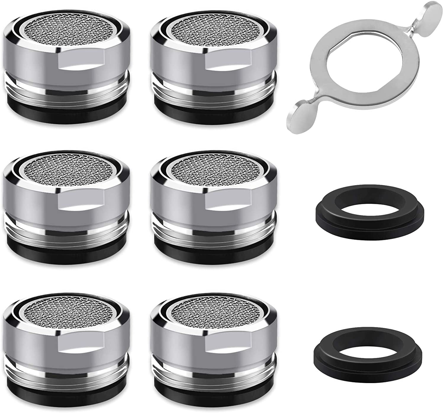 M24 Faucet Aerator, 6 Pieces Water Saving Faucet Aerator With Stainless