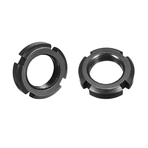 M24x1.5mm Retaining Four-Slot Slotted Round Nuts 2 Pcs