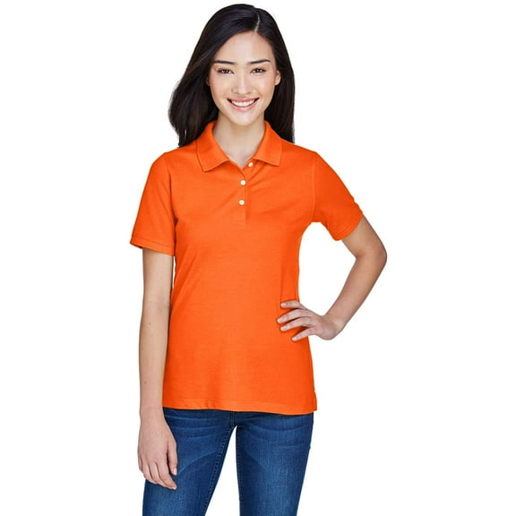 M265W Harriton Ladies Easy Blend Polo Team Orange S
