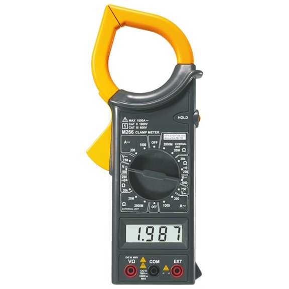 M266 Digital Clamp Meter, Handheld Multimeter with Temperature & Frequency Test