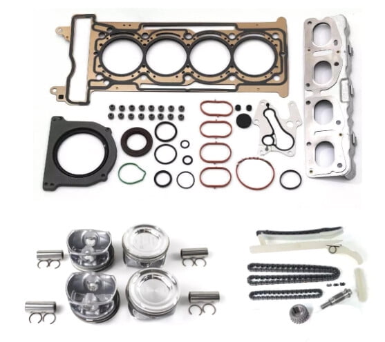 M274 2.0L Cylinder Head Gasket Set Piston & Ring Kit Timing Chain Kit For Mercedes Benz C300 E250